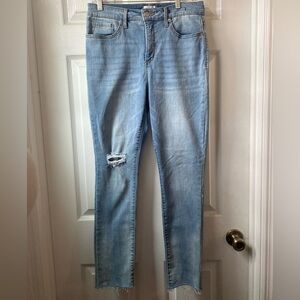 Crown & ivy Light Blue Distressed Women's Jeans